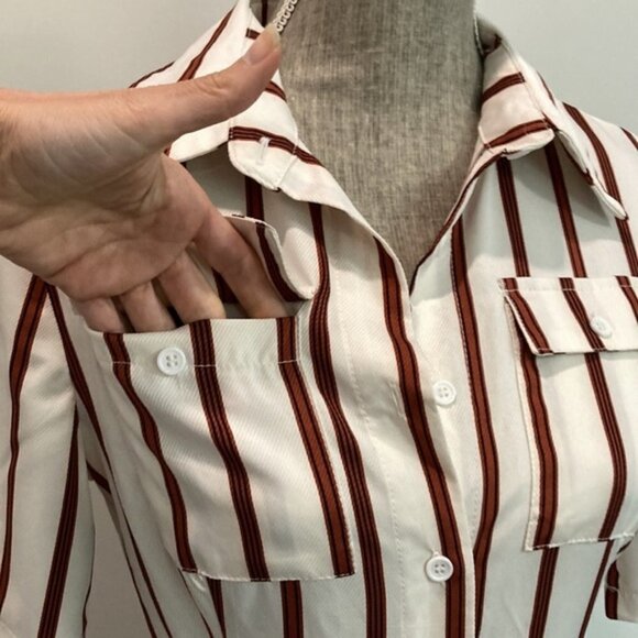 Nasty Gal White You're Just My Stripe Utility Jumpsuit​​​ - Picture 13 of 14